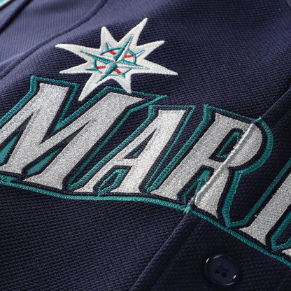 Seattle Mariners Ichiro Suzuki Mitchell & Ness 2006 Cooperstown Mesh Batting Practice Button - Up Jersey - Navy MLB Team Jersey Baseball Fan Apparel