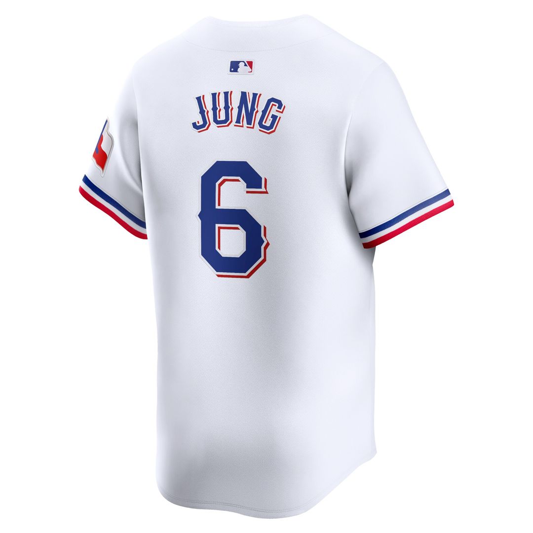 Texas Rangers Josh Jung Nike Home Limited Player Jersey - White MLB Team Jersey Baseball Fan Apparel