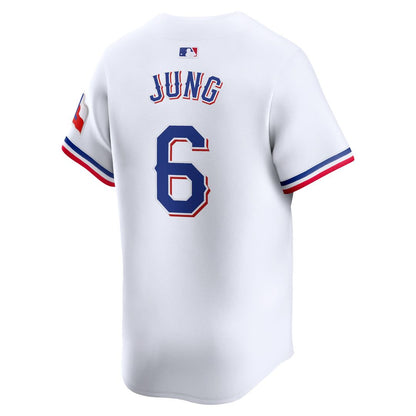 Texas Rangers Josh Jung Nike Home Limited Player Jersey - White MLB Team Jersey Baseball Fan Apparel