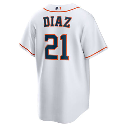 Houston Astros Yainer Diaz Nike Home Replica Jersey - White MLB Team Jersey Baseball Fan Apparel