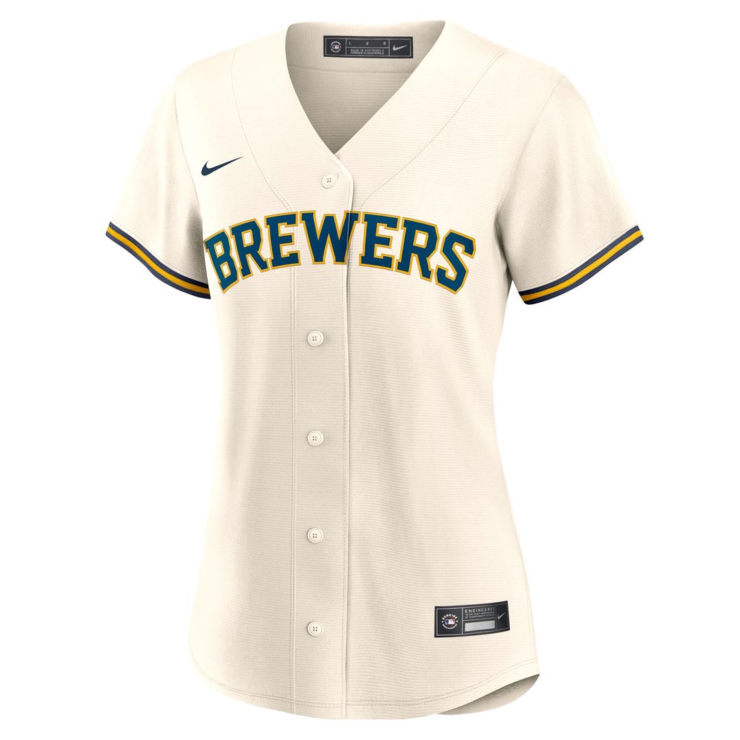 Milwaukee Brewers Christian Yelich Nike Women's Home Replica Jersey - White MLB Team Jersey Baseball Fan Apparel