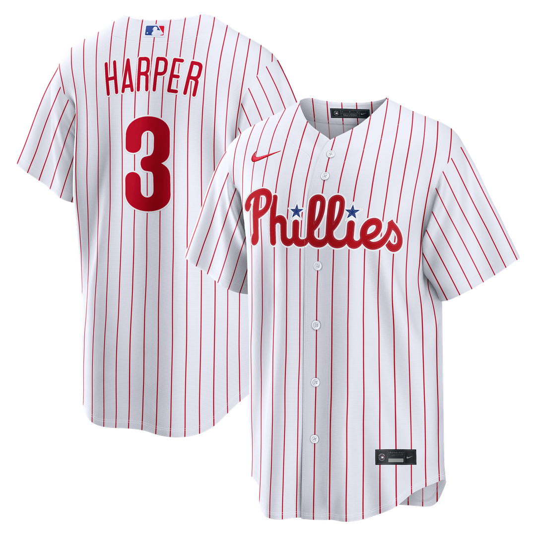 Philadelphia Phillies Bryce Harper Nike Home Replica Jersey - White MLB Team Jersey Baseball Fan Apparel