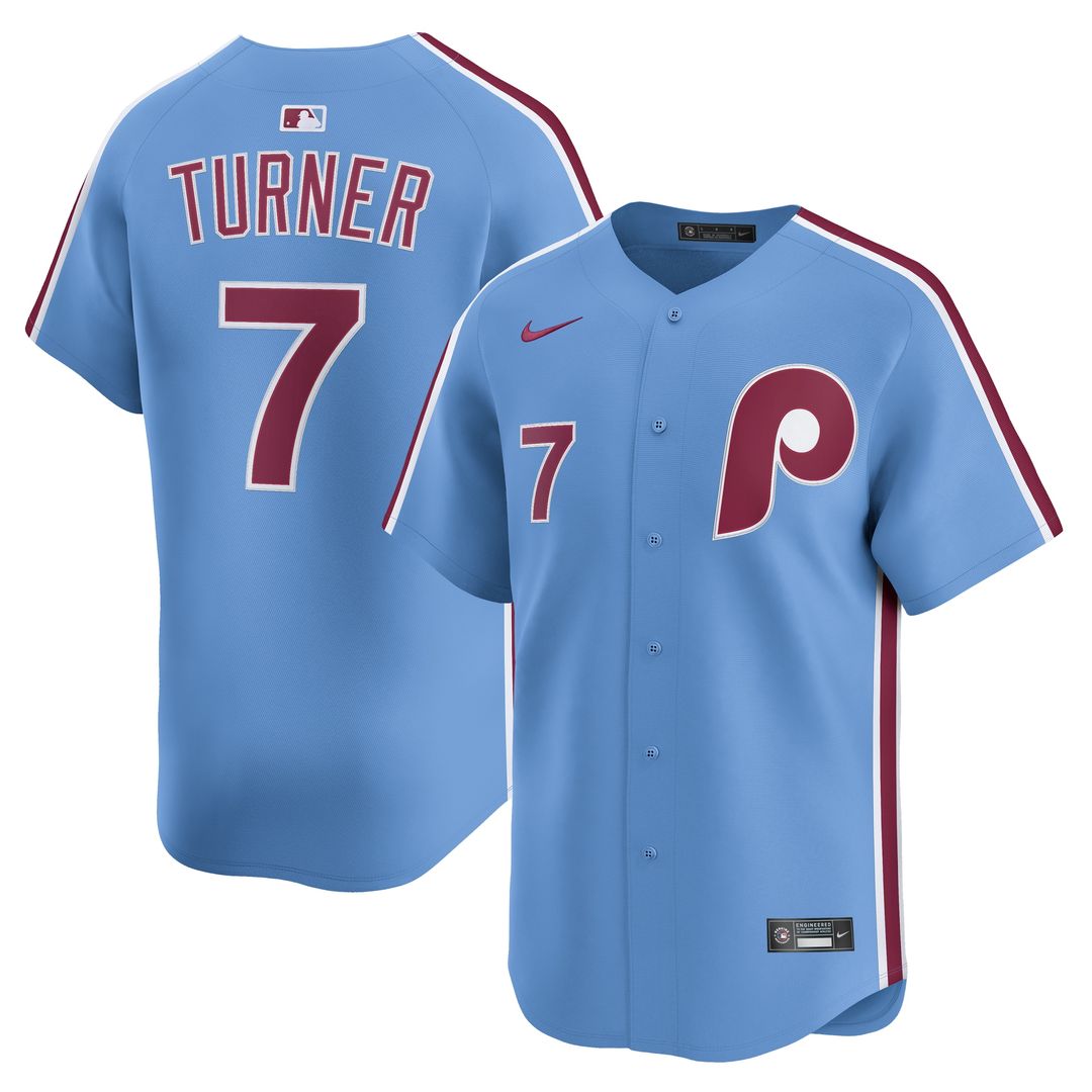 Philadelphia Phillies Trea Turner Nike Home Limited Player Jersey - White MLB Team Jersey Baseball Fan Apparel