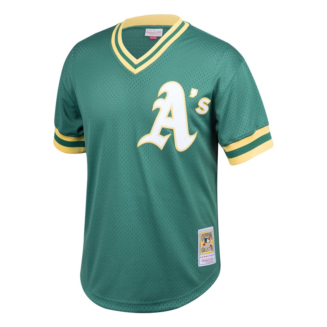 Athletics Rickey Henderson Mitchell & Ness Cooperstown Big & Tall Mesh Batting Practice Jersey - Green MLB Team Jersey Baseball Fan Apparel