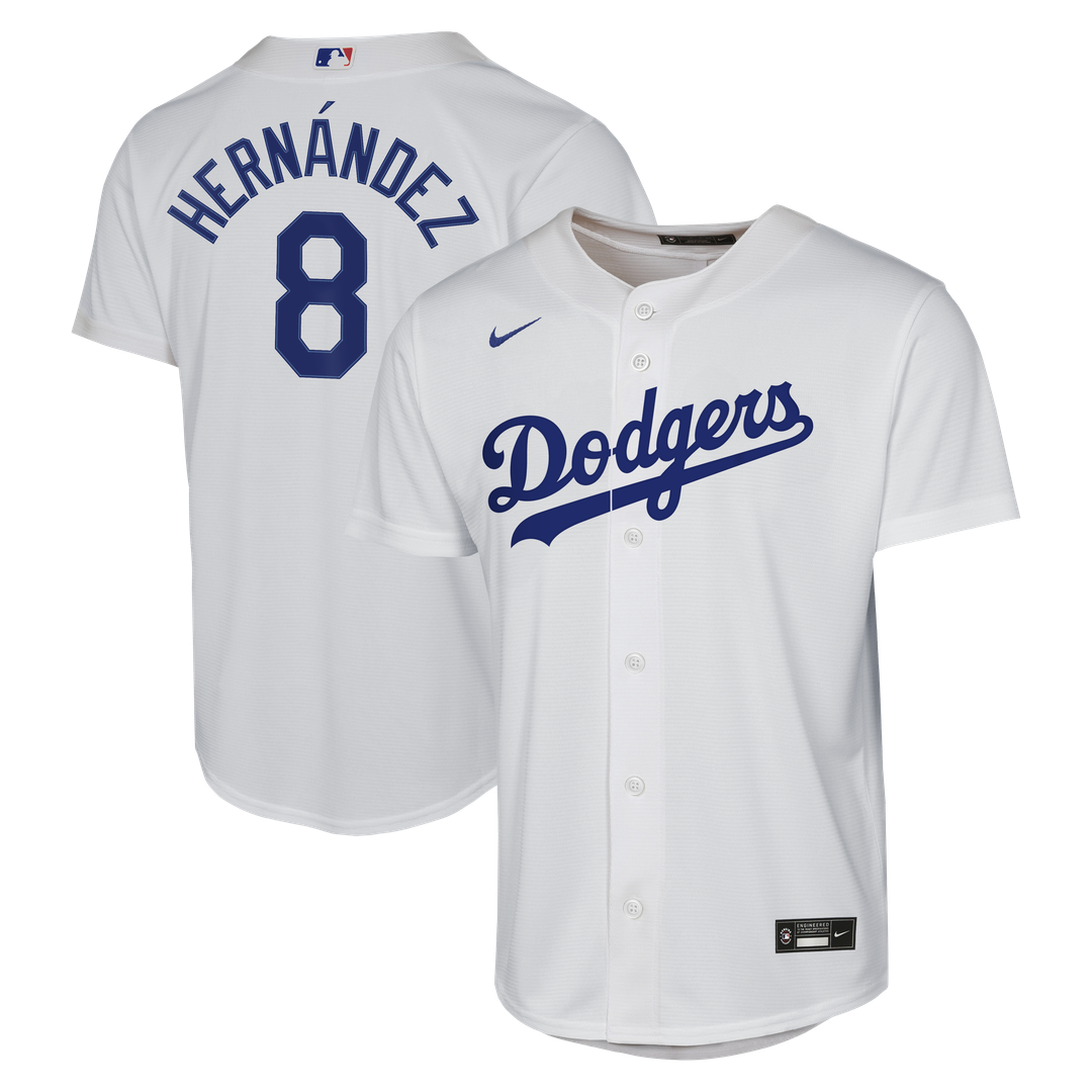 Los Angeles Dodgers Enrique Hernández Nike Youth Home Baseline Jersey - White MLB Team Jersey Baseball Fan Apparel