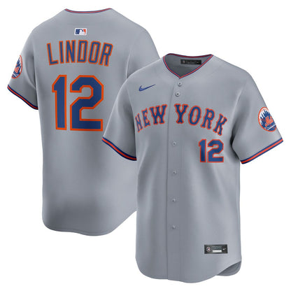 New York Mets Francisco Lindor Nike Alternate Limited Jersey - Black MLB Team Jersey Baseball Fan Apparel
