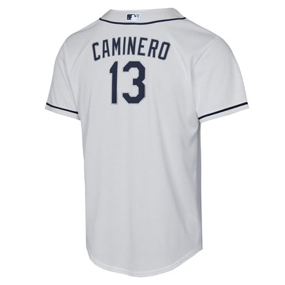 Tampa Bay Rays Junior Caminero Nike Youth Home Replica Player Jersey - White MLB Team Jersey Baseball Fan Apparel