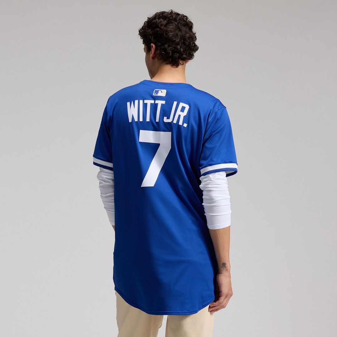 Kansas City Royals Bobby Witt Jr. Nike Alternate 2 Elite Player Jersey - Royal MLB Team Jersey Baseball Fan Apparel