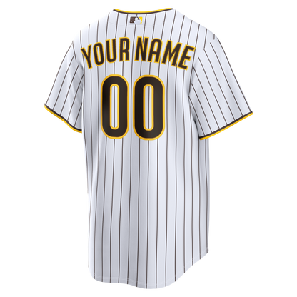 San Diego Padres Nike Home Replica Custom Jersey - White MLB Team Jersey Baseball Fan Apparel