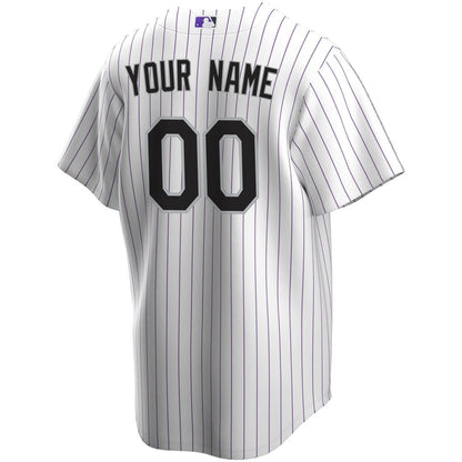 Colorado Rockies Nike Home Replica Custom Jersey - White MLB Team Jersey Baseball Fan Apparel