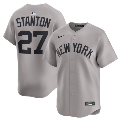 New York Yankees Giancarlo Stanton Nike Road Limited Jersey - Gray MLB Team Jersey Baseball Fan Apparel