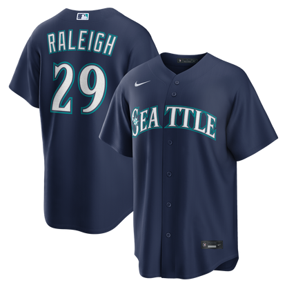 Seattle Mariners Cal Raleigh Nike Home Replica Jersey - White MLB Team Jersey Baseball Fan Apparel