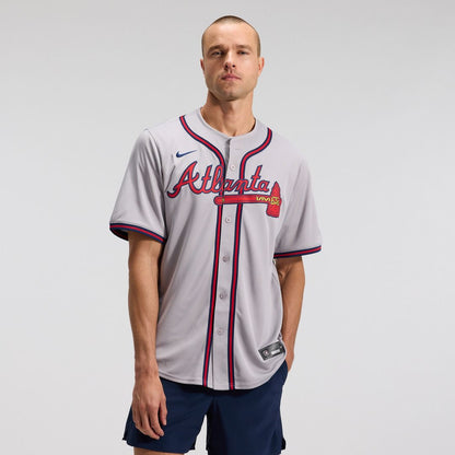 Atlanta Braves Ozzie Albies Nike Road Limited Player Jersey - Gray MLB Team Jersey Baseball Fan Apparel