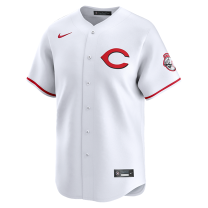 Cincinnati Reds Elly De La Cruz Nike Alternate 2 Limited Player Jersey - White MLB Team Jersey Baseball Fan Apparel