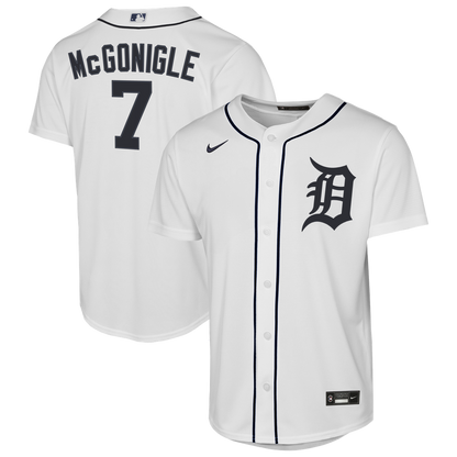 Detroit Tigers Kevin McGonigle Nike Youth Home Replica Jersey - White MLB Team Jersey Baseball Fan Apparel