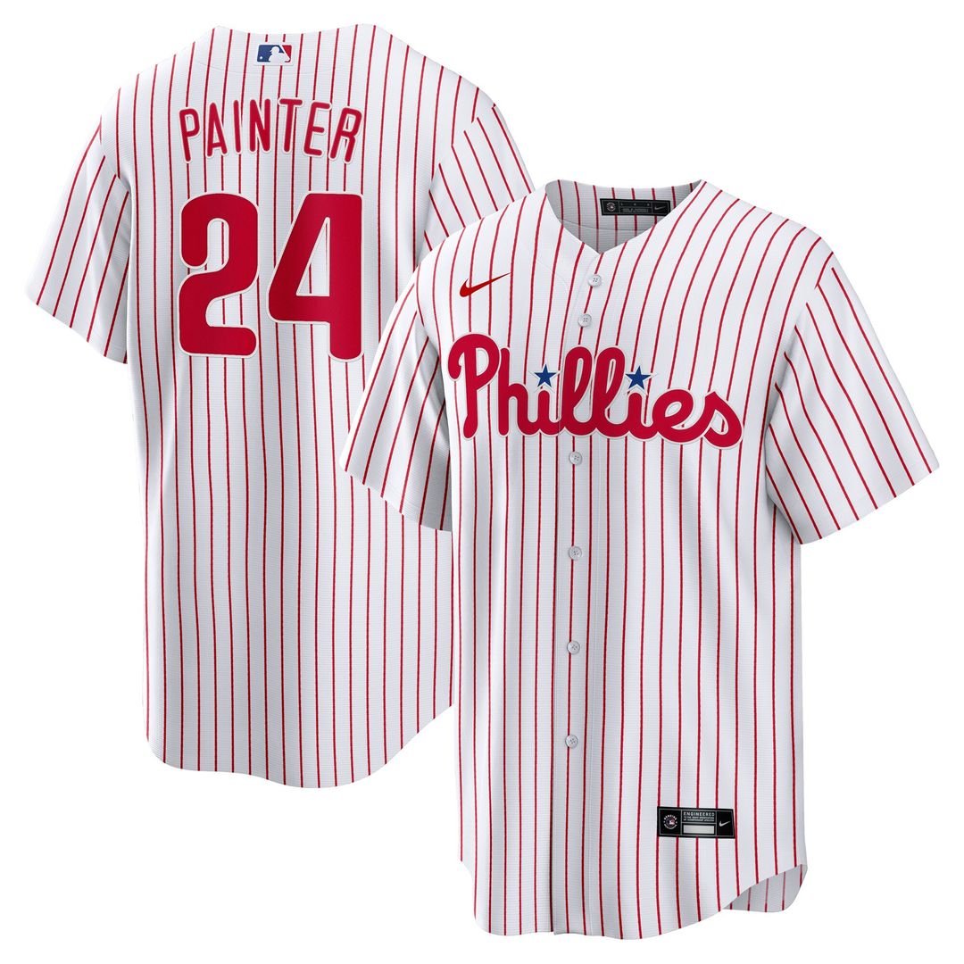 Philadelphia Phillies Andrew Painter Nike Home Replica Jersey - White MLB Team Jersey Baseball Fan Apparel