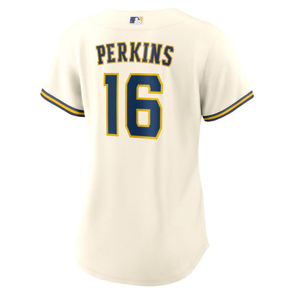 Milwaukee Brewers Blake Perkins Nike Women's Home Replica Jersey - Cream MLB Team Jersey Baseball Fan Apparel