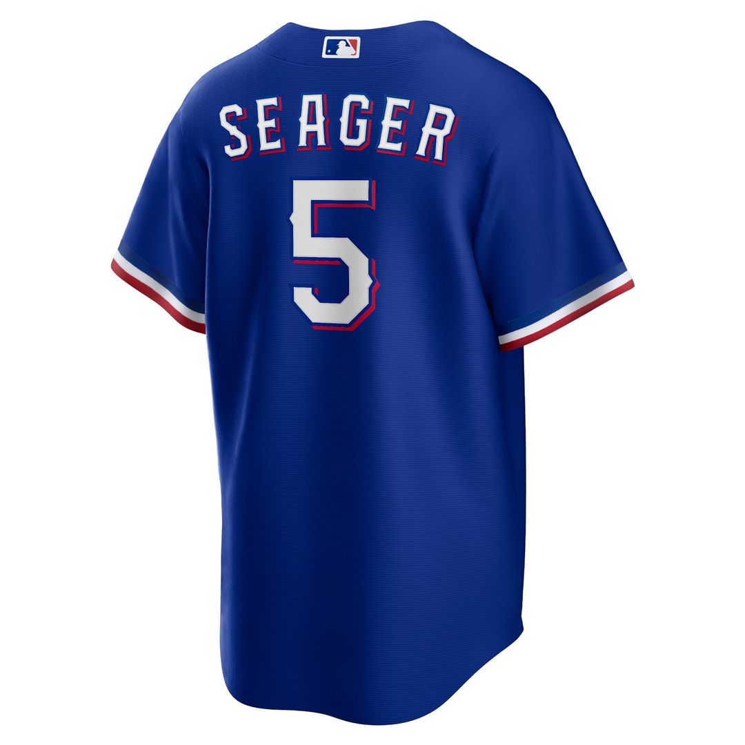 Texas Rangers Corey Seager Nike Alternate 2 Replica Jersey - Royal MLB Team Jersey Baseball Fan Apparel
