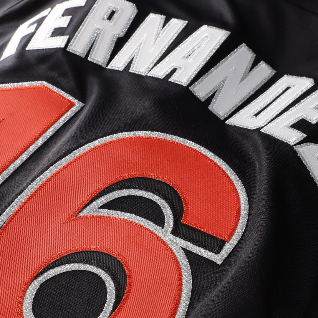 Miami Marlins Jose Fernandez Mitchell & Ness Authentic Batting Practice Jersey - Black MLB Team Jersey Baseball Fan Apparel