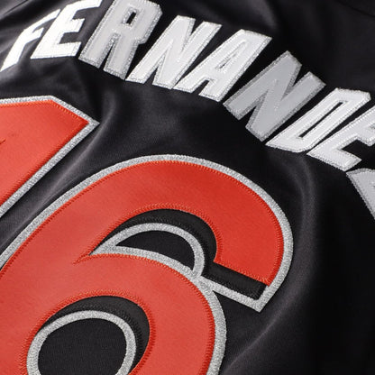 Miami Marlins Jose Fernandez Mitchell & Ness Authentic Batting Practice Jersey - Black MLB Team Jersey Baseball Fan Apparel