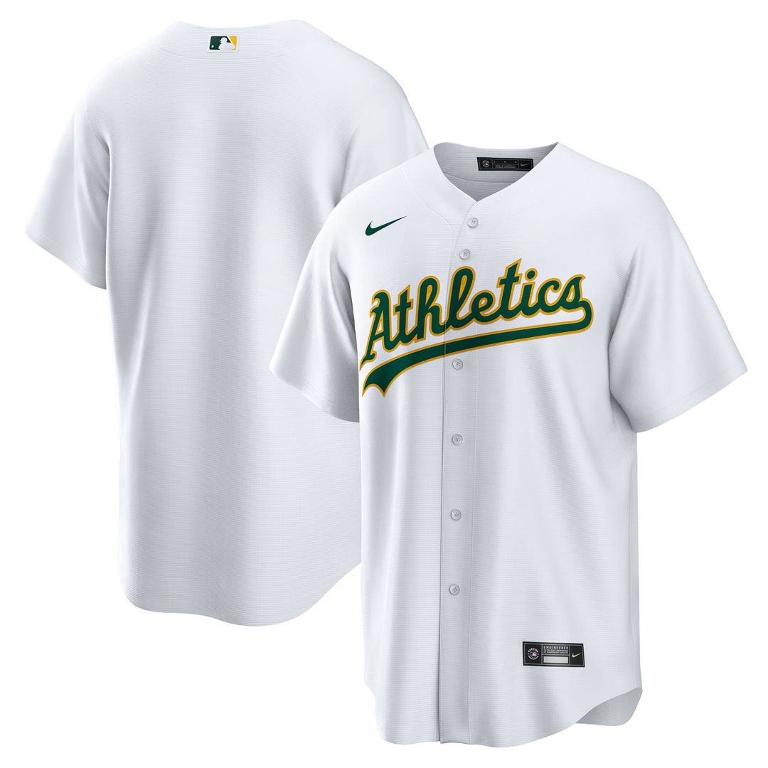 Athletics Nike Home Blank Replica Jersey - White MLB Team Jersey Baseball Fan Apparel