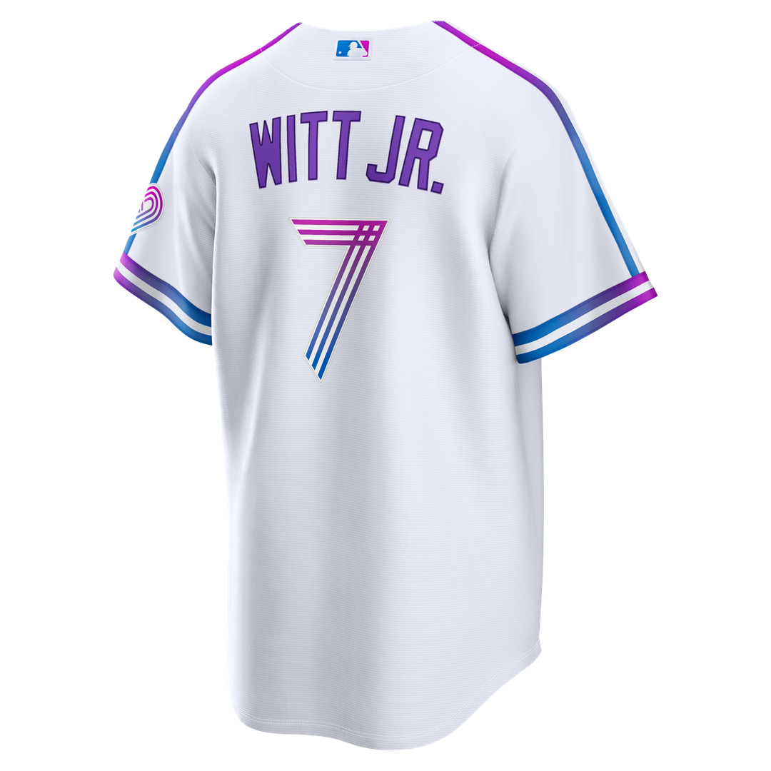 Kansas City Royals Bobby Witt Jr. Nike 2026 City Connect Stadium Jersey - White MLB Team Jersey Baseball Fan Apparel