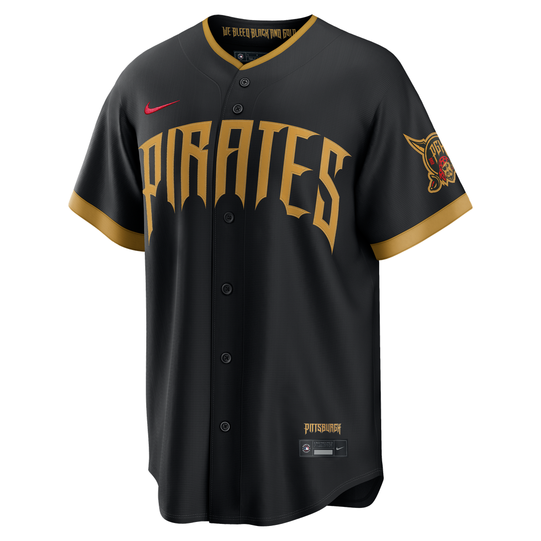 Pittsburgh Pirates Konnor Griffin Nike 2026 City Connect Stadium Jersey - Black MLB Team Jersey Baseball Fan Apparel