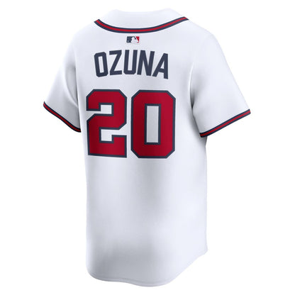 Atlanta Braves Marcell Ozuna Nike Home Limited Player Jersey - White MLB Team Jersey Baseball Fan Apparel
