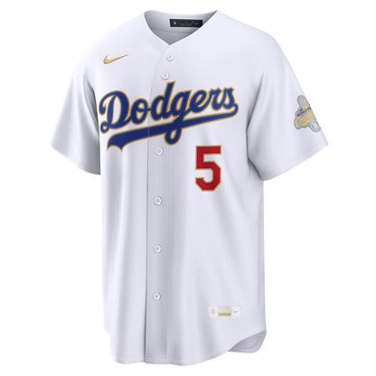 Los Angeles Dodgers Freddie Freeman Nike 2026 Gold Collection Stadium Jersey - White MLB Team Jersey Baseball Fan Apparel