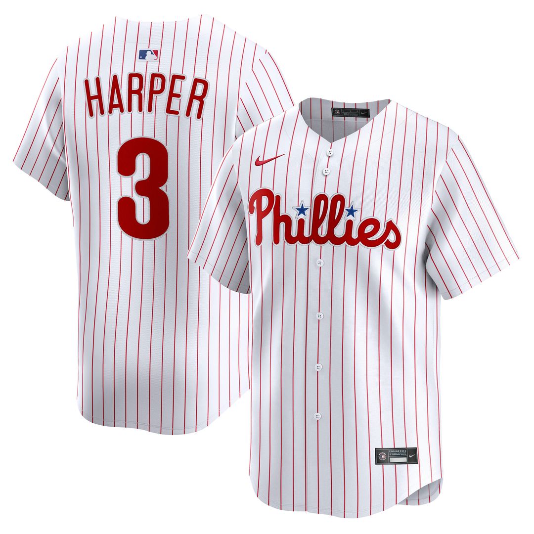 Philadelphia Phillies Bryce Harper Nike Road Limited Player Jersey - Gray MLB Team Jersey Baseball Fan Apparel