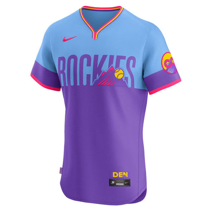 Colorado Rockies Nike 2025 City Connect Elite Jersey - Purple MLB Team Jersey Baseball Fan Apparel