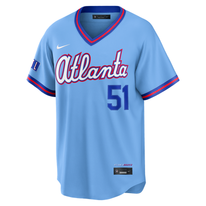 Atlanta Braves Chris Sale Nike 2026 City Connect Stadium Jersey - Powder Blue MLB Team Jersey Baseball Fan Apparel