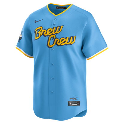Milwaukee Brewers Nike City Connect Limited Jersey - Light Blue MLB Team Jersey Baseball Fan Apparel