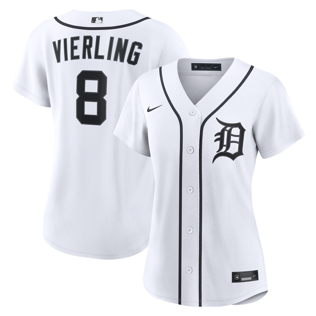 Detroit Tigers Matt Vierling Nike Women's Home Replica Jersey - White MLB Team Jersey Baseball Fan Apparel