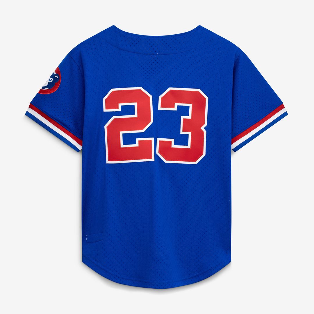 Chicago Cubs Ryne Sandberg Mitchell & Ness Cooperstown 1996 Mesh Batting Practice Button - Up Jersey - Royal MLB Team Jersey Baseball Fan Apparel