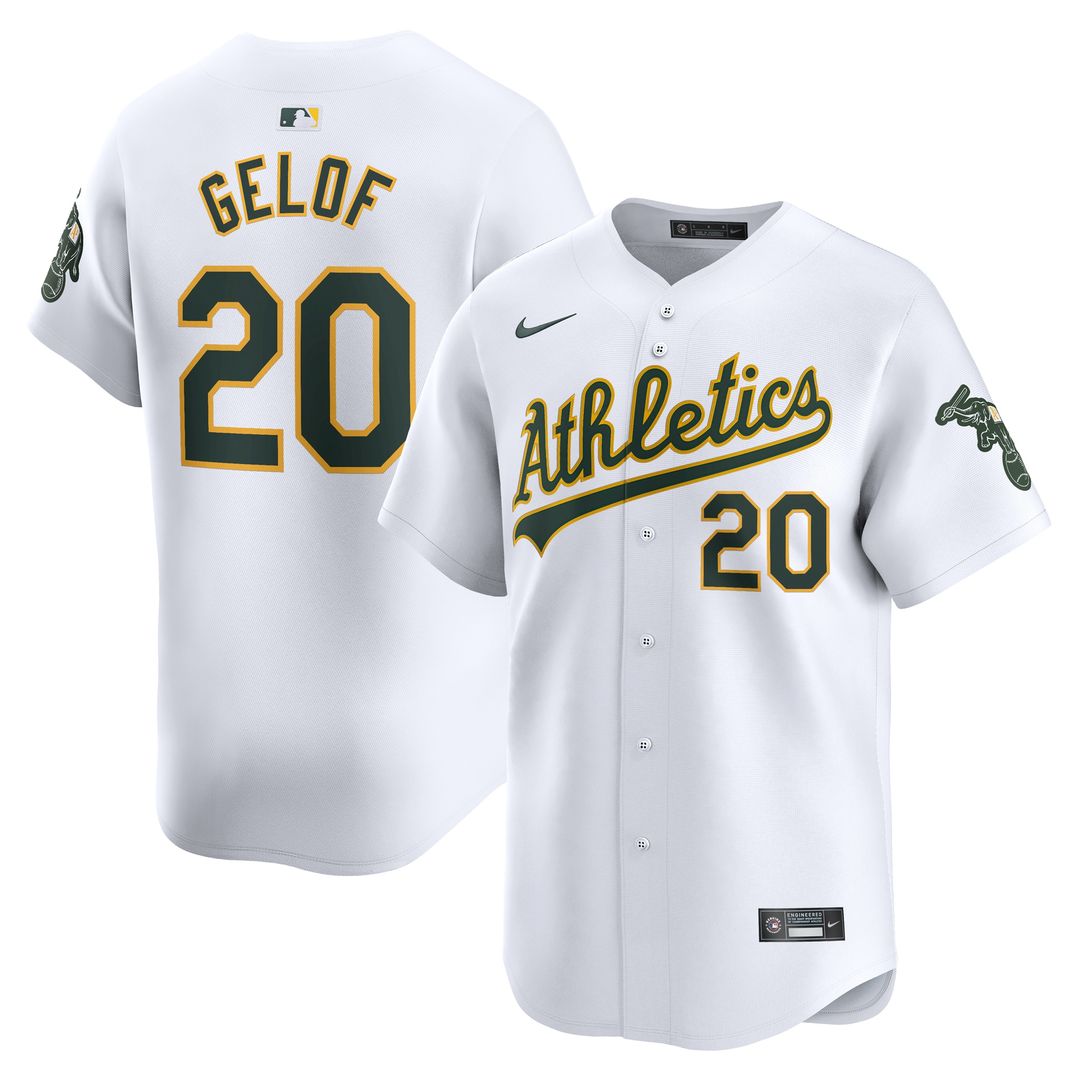 Athletics Zack Gelof Nike Home Limited Player Jersey - White MLB Team Jersey Baseball Fan Apparel