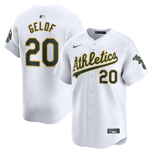 Athletics Zack Gelof Nike Home Limited Player Jersey - White MLB Team Jersey Baseball Fan Apparel