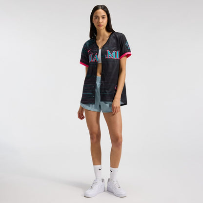 Miami Marlins Nike Women's 2025 City Connect Limited Jersey - Black MLB Team Jersey Baseball Fan Apparel