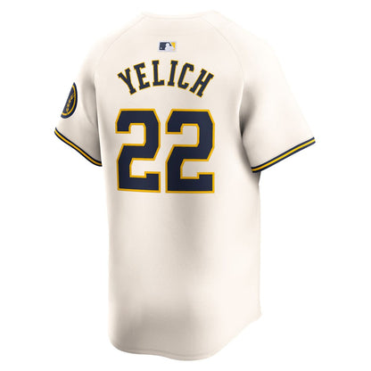 Milwaukee Brewers Christian Yelich Nike Home Limited Player Jersey - Cream MLB Team Jersey Baseball Fan Apparel