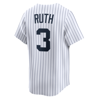 New York Yankees Babe Ruth Nike Throwback Cooperstown Limited Jersey - White MLB Team Jersey Baseball Fan Apparel