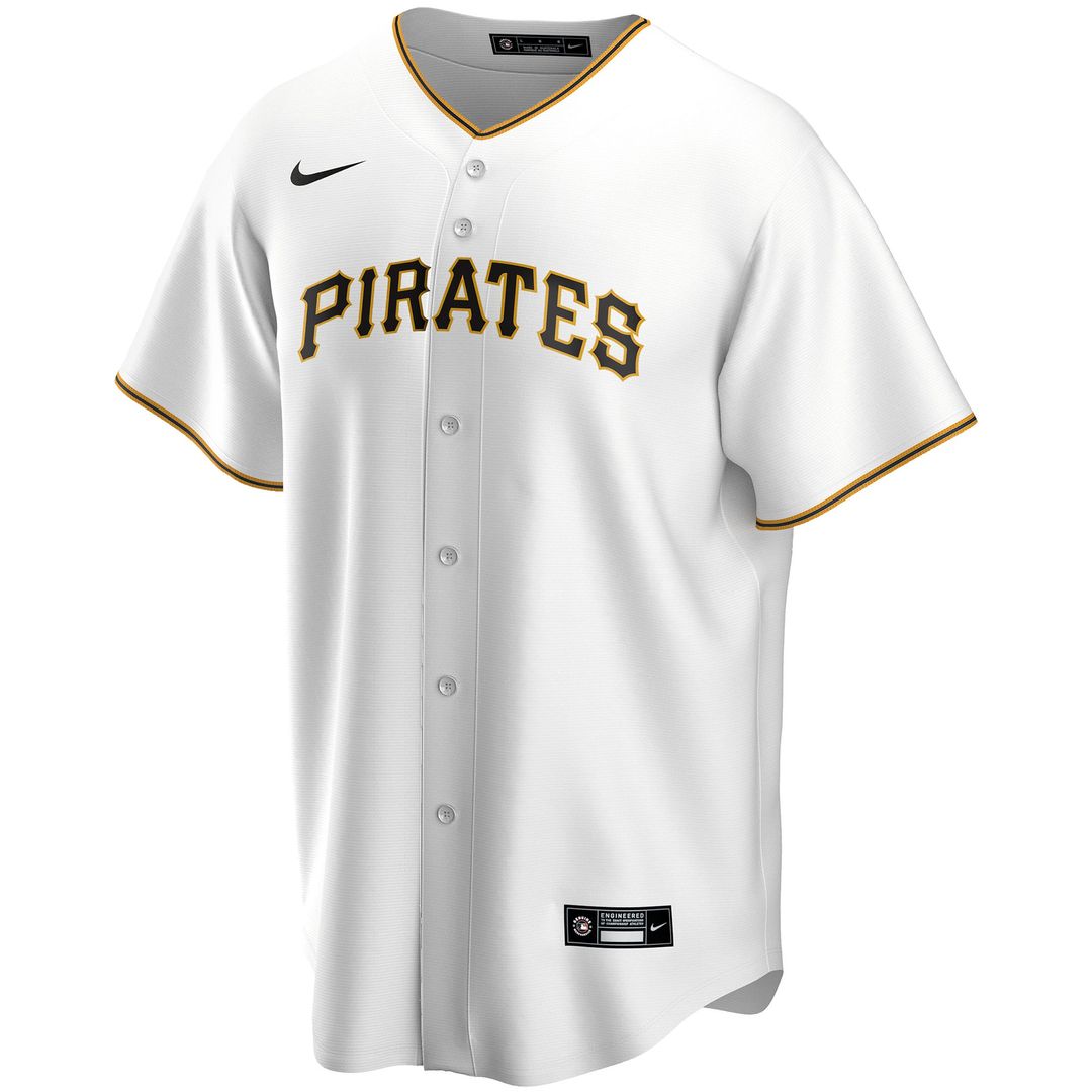 Pittsburgh Pirates Nike Home Replica Custom Jersey - White MLB Team Jersey Baseball Fan Apparel