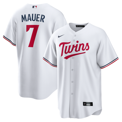 Minnesota Twins Joe Mauer Nike Home Retired Player Replica Jersey - White MLB Team Jersey Baseball Fan Apparel