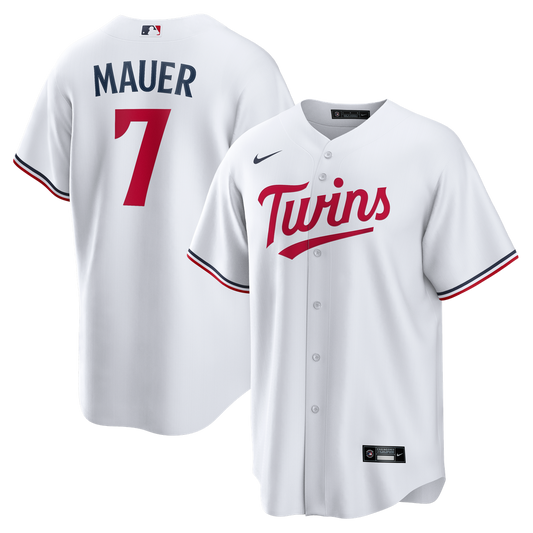 Minnesota Twins Joe Mauer Nike Home Retired Player Replica Jersey - White MLB Team Jersey Baseball Fan Apparel