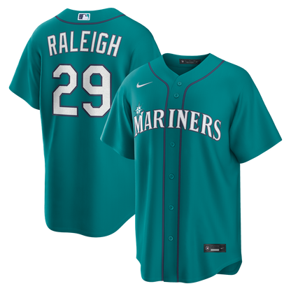 Seattle Mariners Cal Raleigh Nike Alternate Replica Jersey - Teal MLB Team Jersey Baseball Fan Apparel