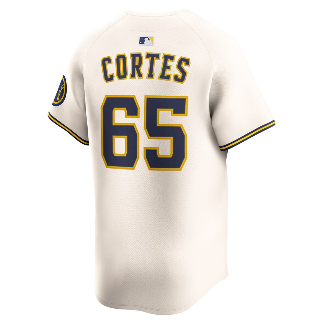 Milwaukee Brewers Nestor Cortes Nike Home Limited Player Jersey - Cream MLB Team Jersey Baseball Fan Apparel