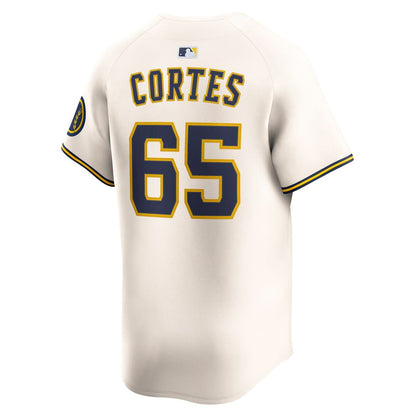 Milwaukee Brewers Nestor Cortes Nike Home Limited Player Jersey - Cream MLB Team Jersey Baseball Fan Apparel