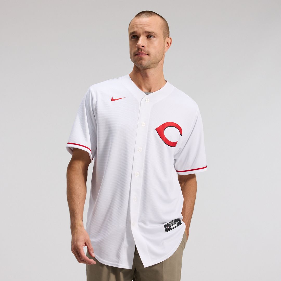 Cincinnati Reds Elly De La Cruz Nike Alternate 2 Replica Jersey - White MLB Team Jersey Baseball Fan Apparel