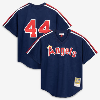 Reggie Jackson California Angels Mitchell & Ness Authentic Batting Practice Jersey - Navy MLB Team Jersey Baseball Fan Apparel