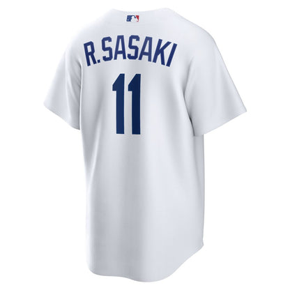 Los Angeles Dodgers Rōki Sasaki Nike Replica Jersey - White MLB Team Jersey Baseball Fan Apparel