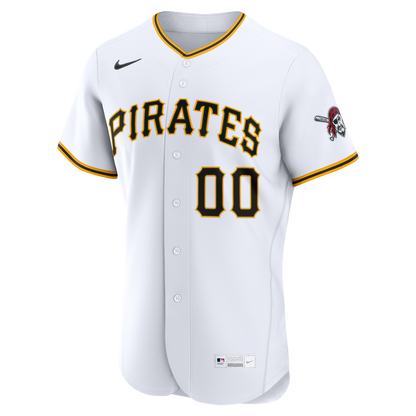 Pittsburgh Pirates Nike Home Authentic Custom Jersey - White MLB Team Jersey Baseball Fan Apparel